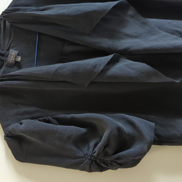 T Babaton black silk shirt with ruffles - Picture 5 of 5